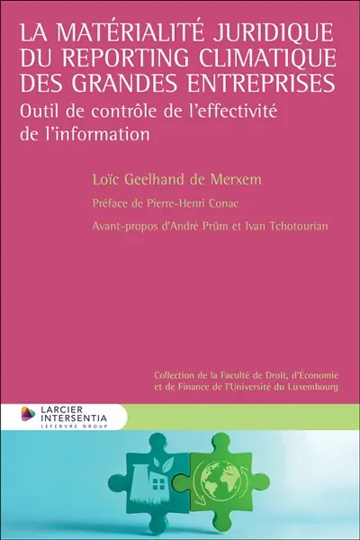 La matérialité juridique du reporting climatique des grandes entreprises : outil de contrôle de l'effectivité de l'information