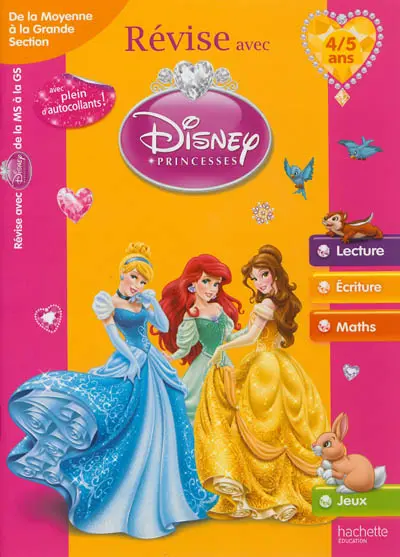 Révise avec Disney Princesses : de la moyenne à la grande section, 4-5 ans