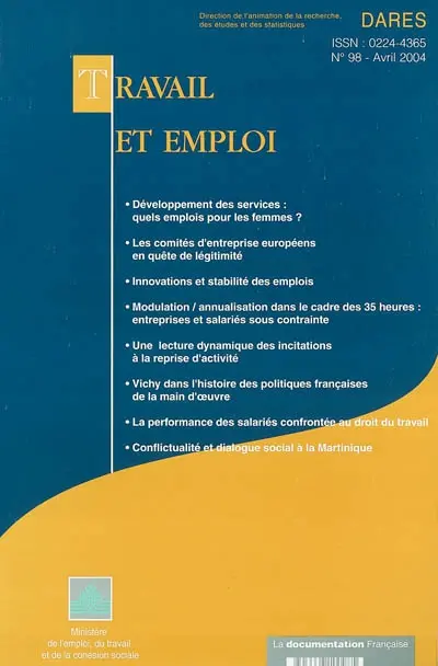 Travail et emploi, n° 98