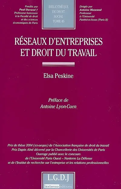 Réseaux d'entreprises et droit du travail