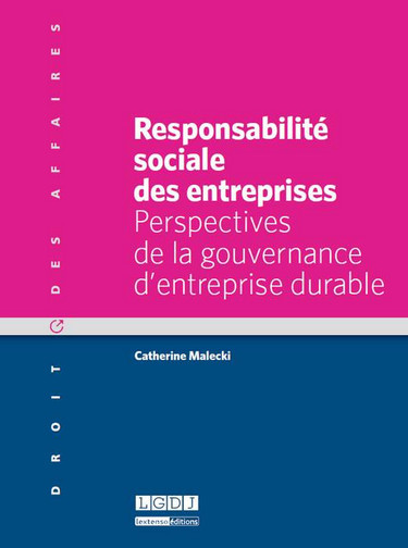 Responsabilité sociale des entreprises : perspectives de la gouvernance d'entreprise durable