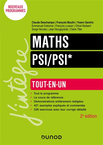 Maths PSI, PSI* : tout-en-un : nouveaux programmes