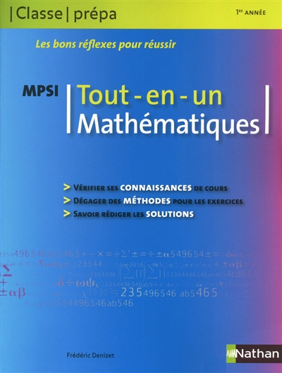 Mathématique MPSI, 1re année : tout en un