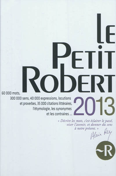 Le Petit Robert 2013