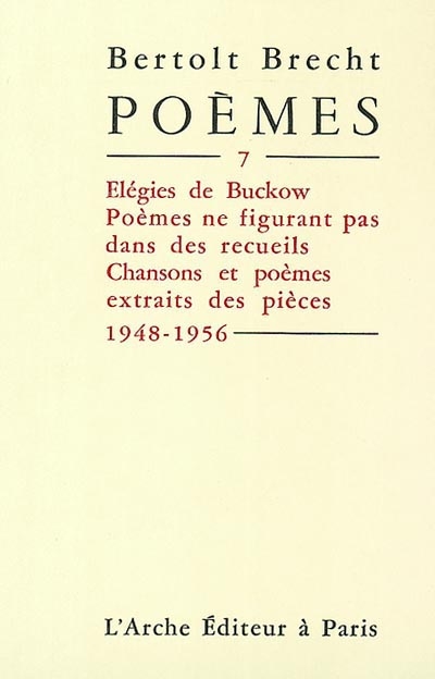 poèmes. vol. 7. 1948-1956