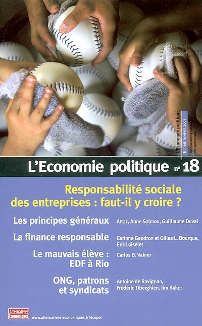 Economie politique (L'), n° 18. Responsabilité sociale des entreprises : faut-il y croire ?