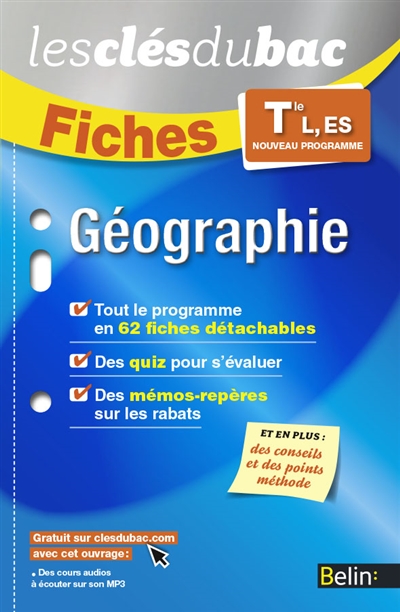 Géographie terminale L, ES : nouveau programme