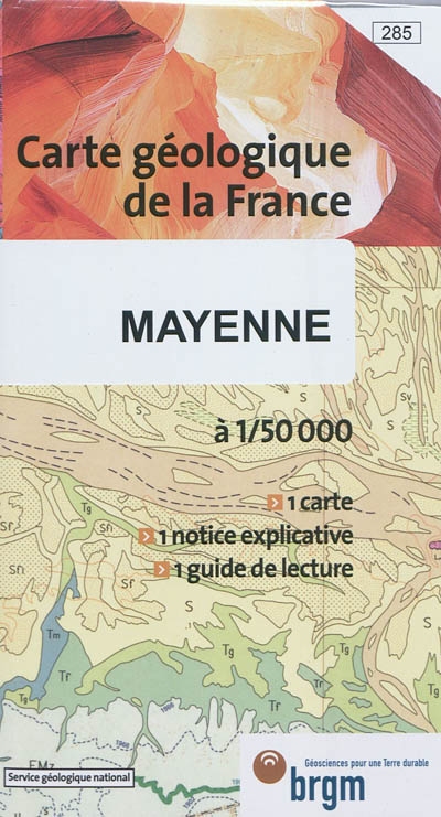 Mayenne : carte géologique de la France à 1:50.000