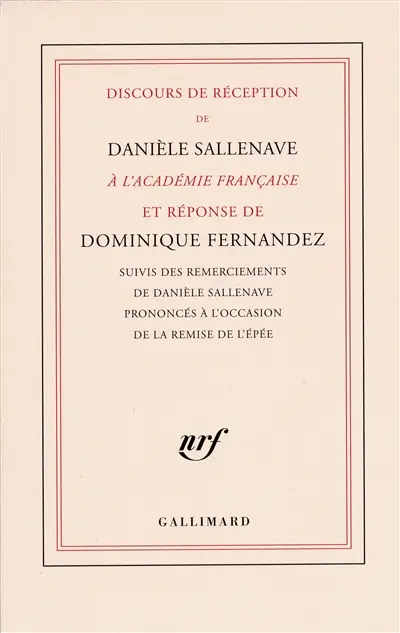 Discours de réception à l'Académie française