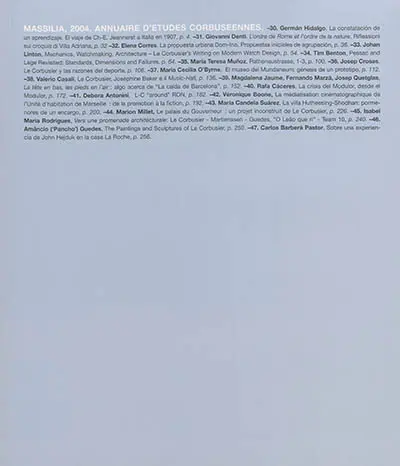 Massilia : annuaire d'études corbuséennes, n° 2004