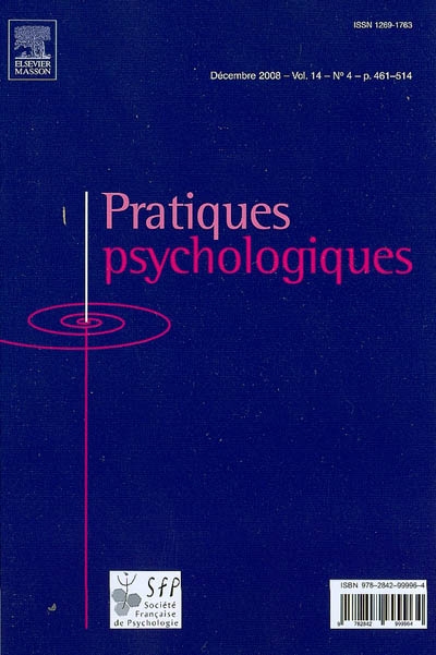 Pratiques psychologiques, n° 14-4