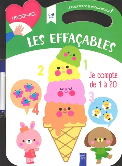Je compte de 1 à 20 : les effaçables : 4-6 ans