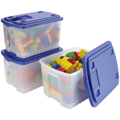 Bacs transparents Moyen modèle : lot de 3