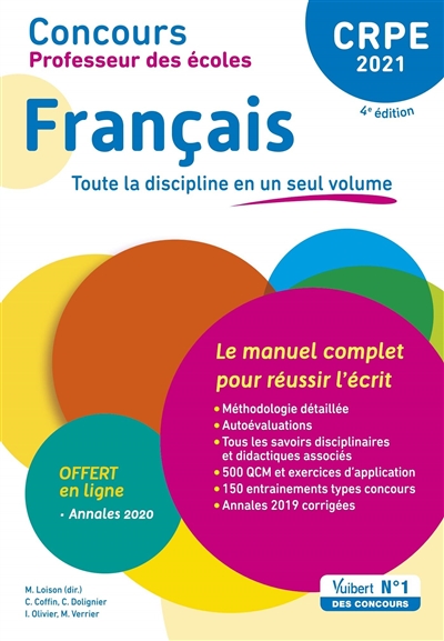 Français, CRPE 2021 : toute la discipline en un seul volume : le manuel complet pour réussir l'écrit