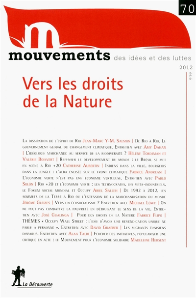 Mouvements, n° 70. Vers les droits de la nature