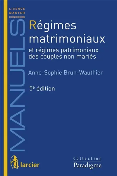 Régimes matrimoniaux et régimes patrimoniaux des couples non mariés : année 2015-2016