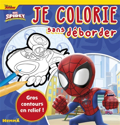 marvel spidey et ses amis extraordinaires : je colorie sans déborder (spidey et web-crawler)