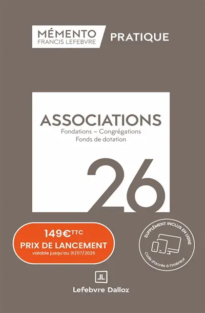 Associations : fondations, congrégations, fonds de dotation : 2026 Associations : fondations, congrégations, fonds de dotation : 2026