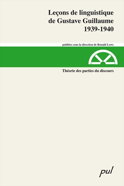 1939-1940, Théorie des parties du discours