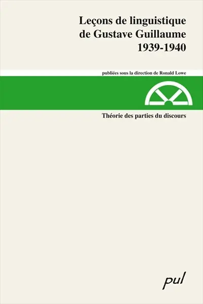Théorie des parties du discours, 1939-1940 19