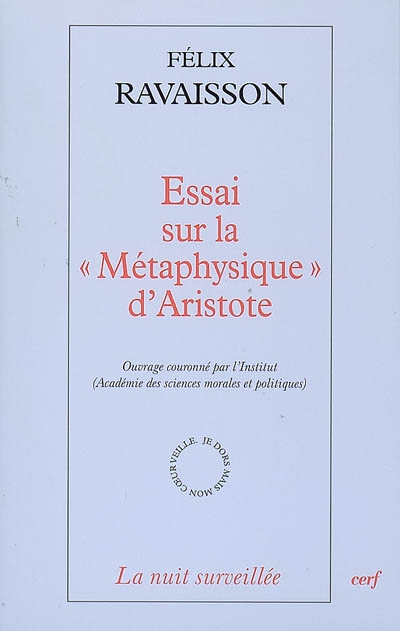 Essai sur la Métaphysique d'Aristote