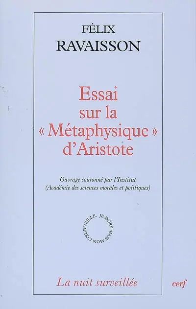 Essai sur la Métaphysique d'Aristote