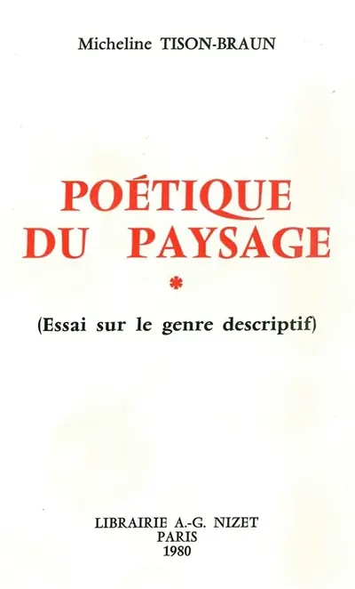 Poétique du paysage : essai sur le genre descriptif