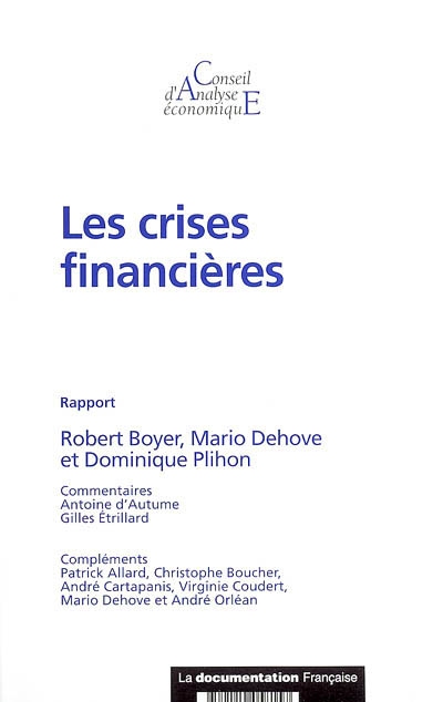 Les crises financières : rapport