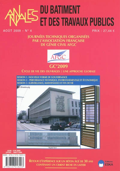 Annales du bâtiment et des travaux publics, n° 4 (2009)