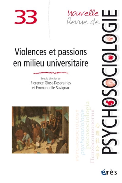 Nouvelle revue de psychosociologie, n° 33. Violences et passions en milieu universitaire