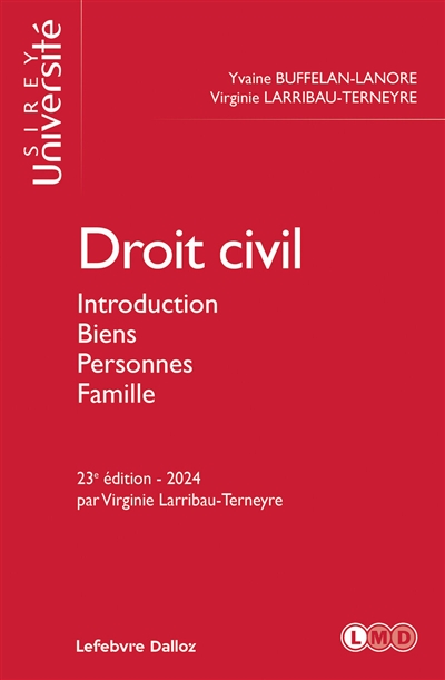 Droit civil : introduction, biens, personnes, famille