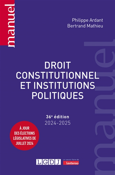 Droit constitutionnel et institutions politiques : 2024-2025