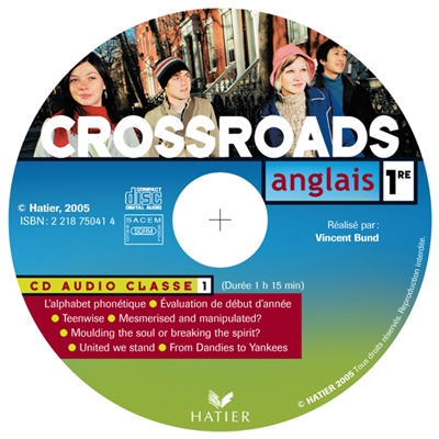 Crossroads, anglais 1re : 2 CD audio classe