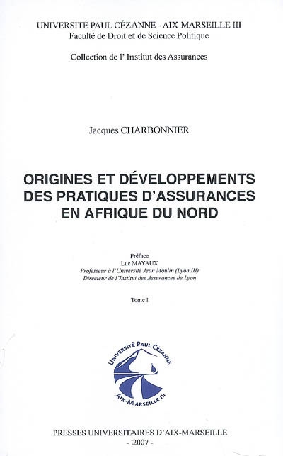 Origines et développements des pratiques d'assurances en Afrique du Nord