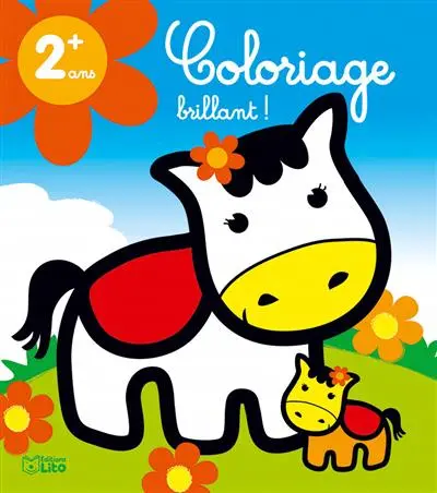 La petite vache : coloriage brillant !
