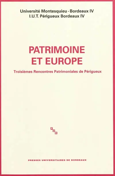 Patrimoine et Europe