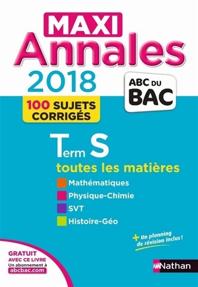 Maxi annales 2018 terminale...