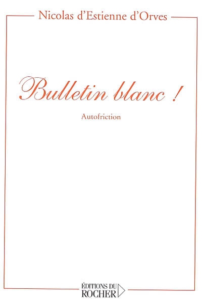 Bulletin blanc ! : autofriction
