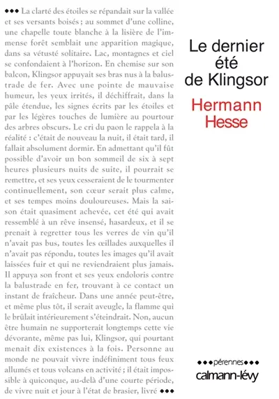 Le dernier été de Klingsor