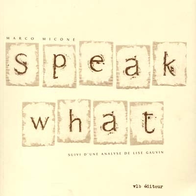 Speak what