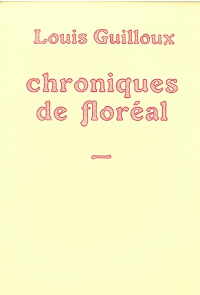 Chroniques de Floréal : 1922-1923
