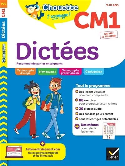 Dictées CM1, 9-10 ans : conforme au programme