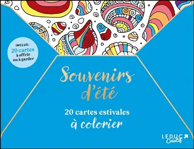 Souvenirs d'été : 20 cartes estivales à colorier