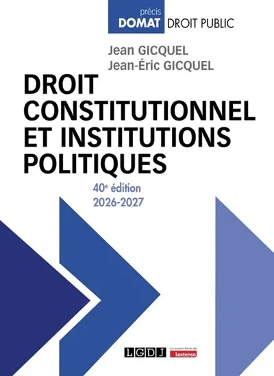 Droit constitutionnel et institutions politiques : 2026-2027
