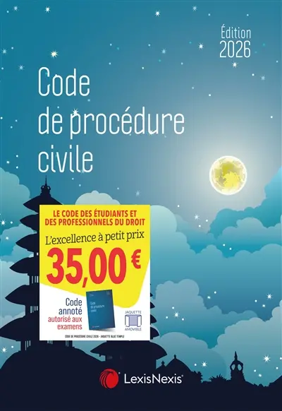 Code de procédure civile 2026 : jaquette blue temple