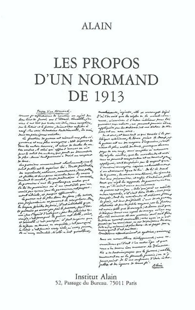 Les propos d'un Normand de 1913