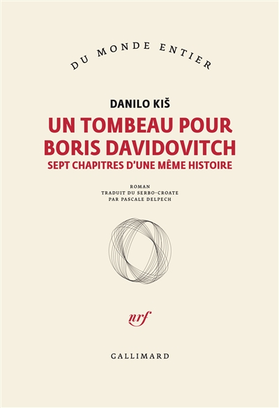 Un tombeau pour Boris Davidovitch : sept chapitres d'une même histoire