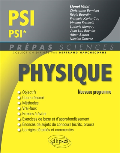 Physique PSI-PSI* : nouveau programme 2014
