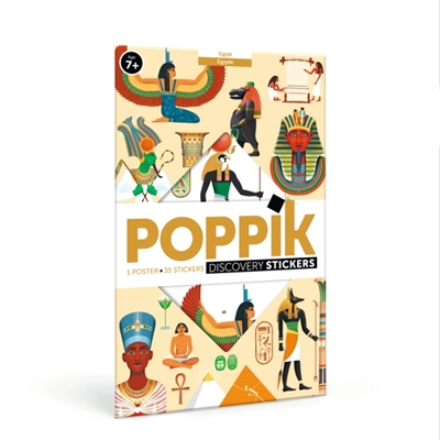 poppik egypte : 1 poster + 35 stickers repositionnables