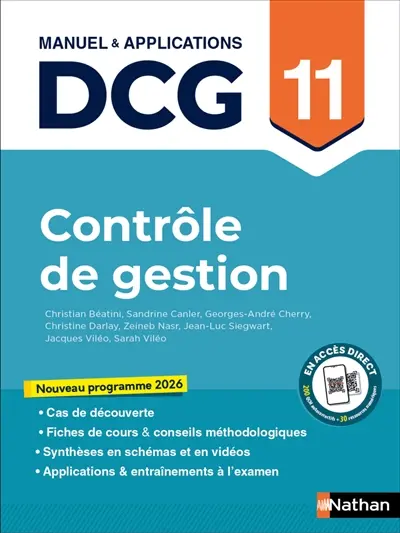 Contrôle de gestion, DCG 11 : manuel & applications : nouveau programme 2026